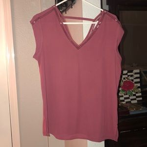 dressy v-neck short sleeve shirt